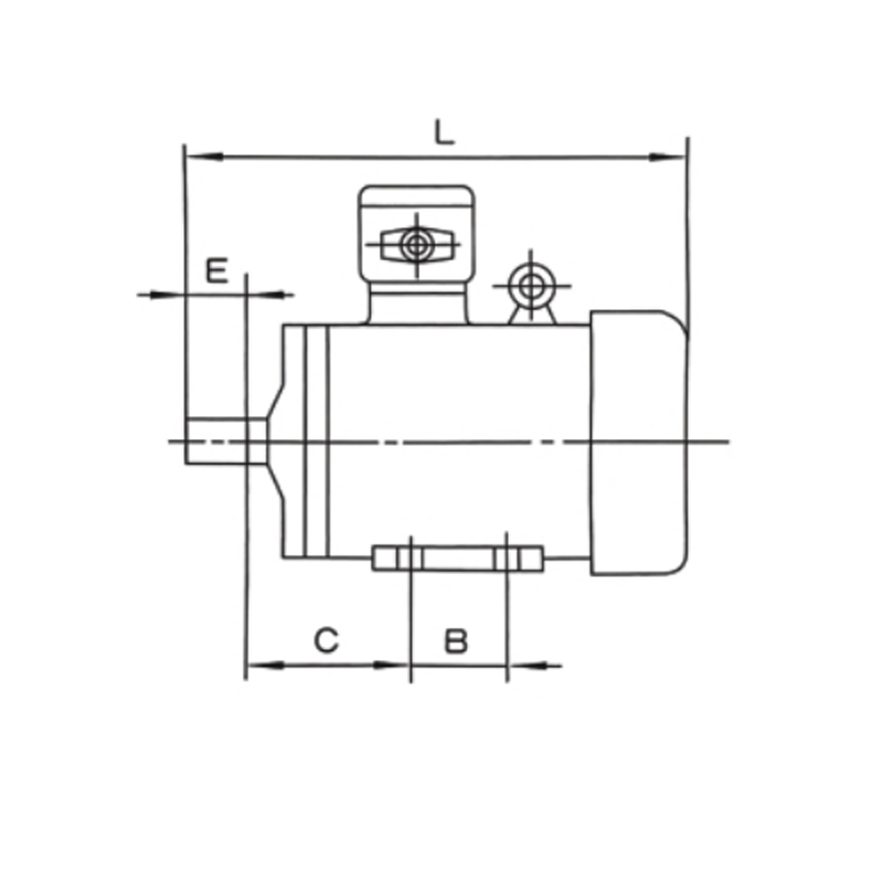 機座帶底腳、端蓋上無凸緣的電動機(B3)